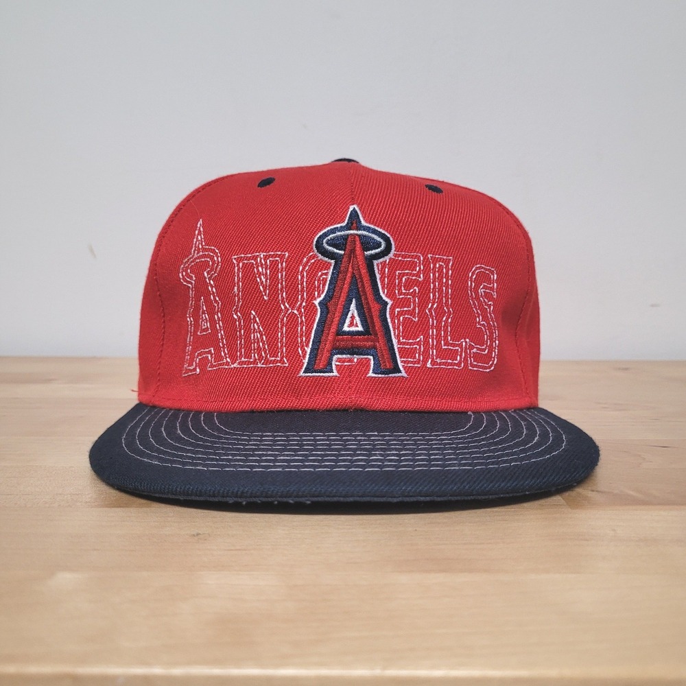 Angels Baseball Hat Snapback Cap Mens OSFM Red Navy AAA MLB Sixth Man Promotions